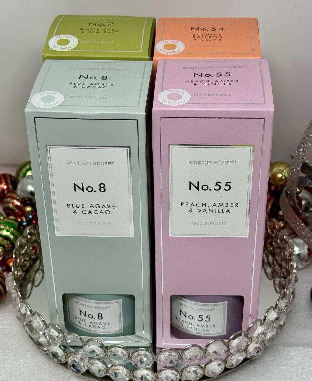 Kirkton House Reed Diffuser Bundle 4 NEW Aldi White Sage Sea Salt Peach Vanilla